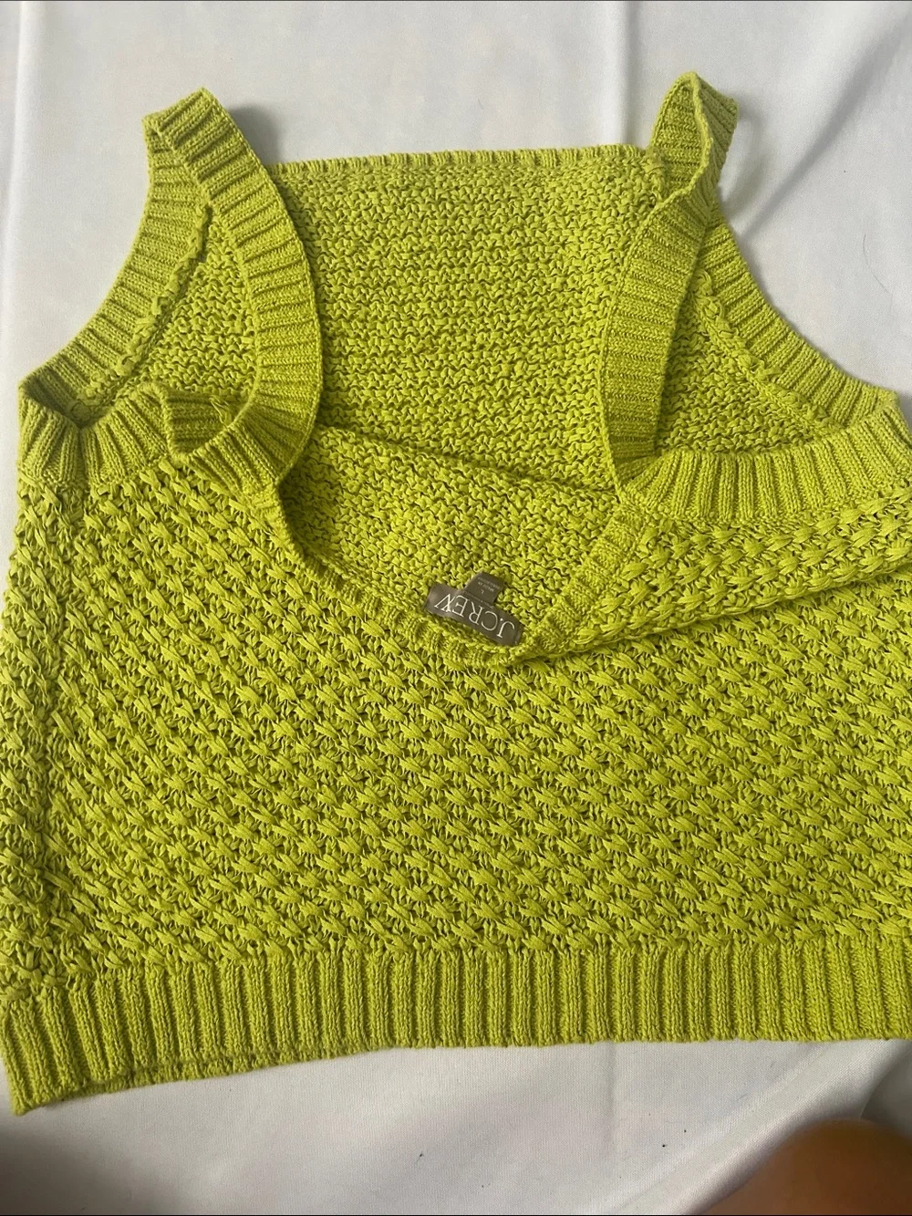 J. Crew Bright Lime Green Knit Tank